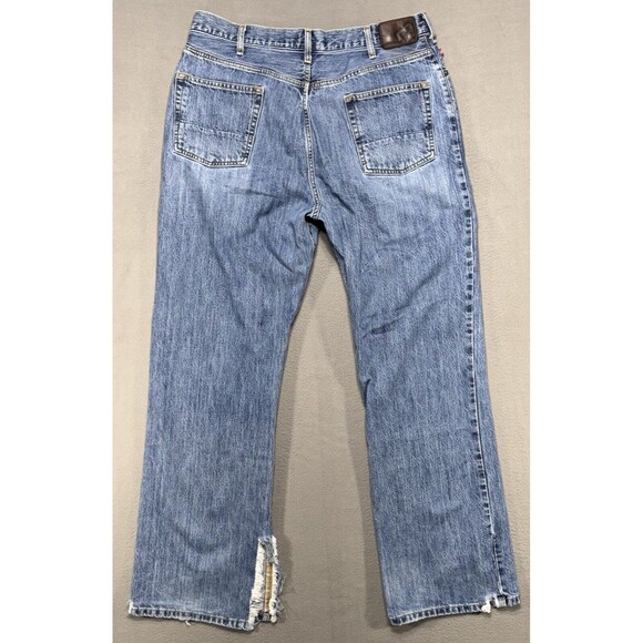 Hollister Jeans Custom Denim Men 34x32 Ripped Distressed Faded American Workwear - Picture 9 of 15